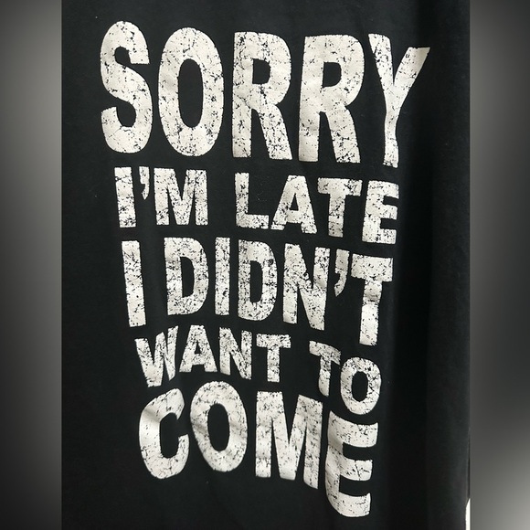 Gildan Black Tee with White Graphic - Picture 3 of 3